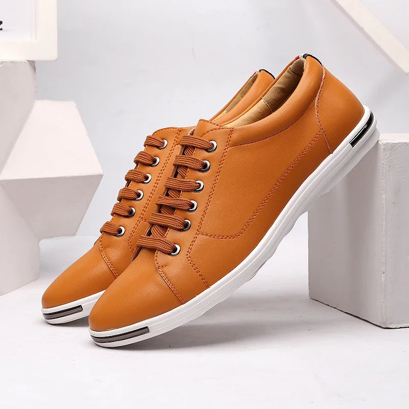 Theo | Breathable Leather Sneakers for Men